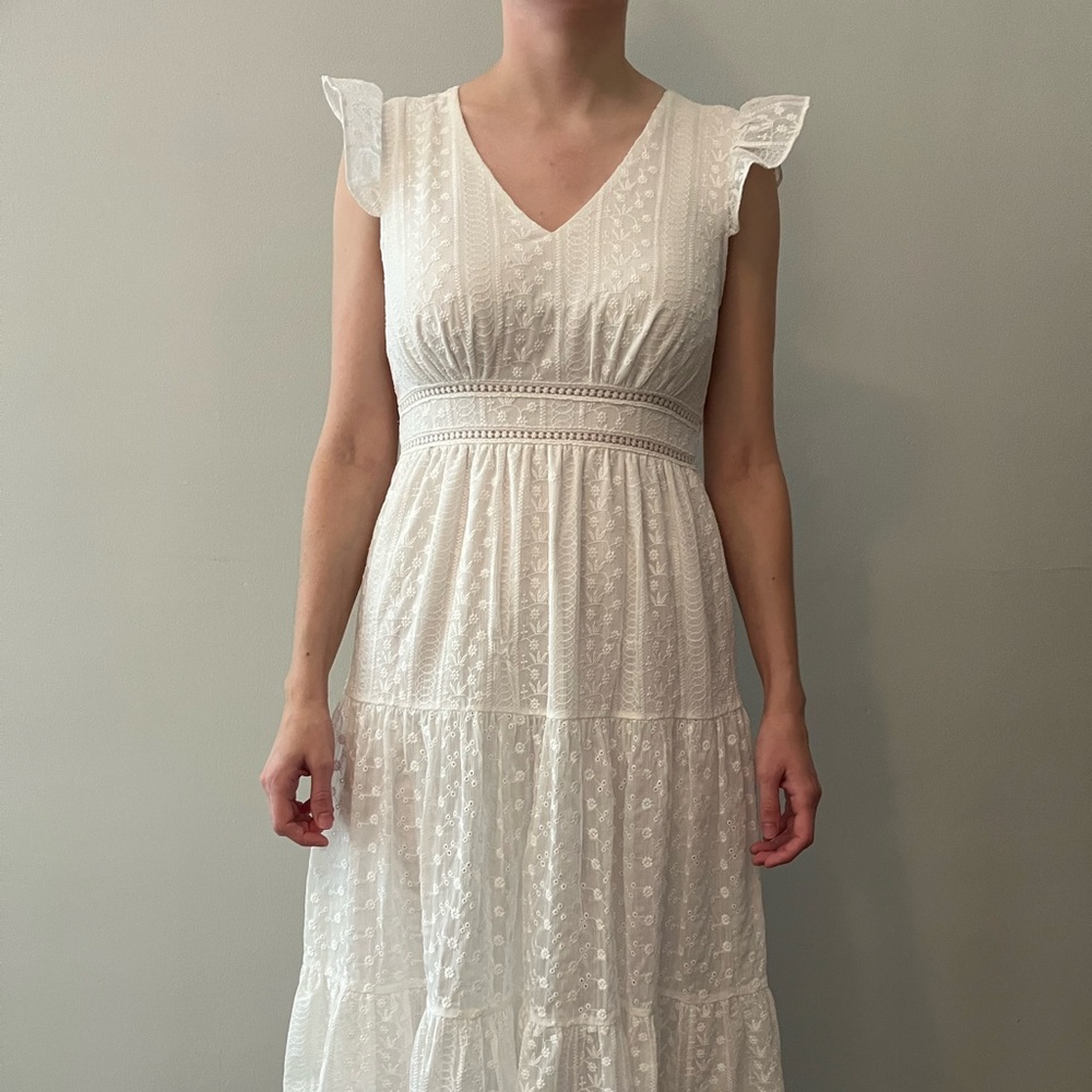 Shabby Chic Ivory Maxi Dress Bridal